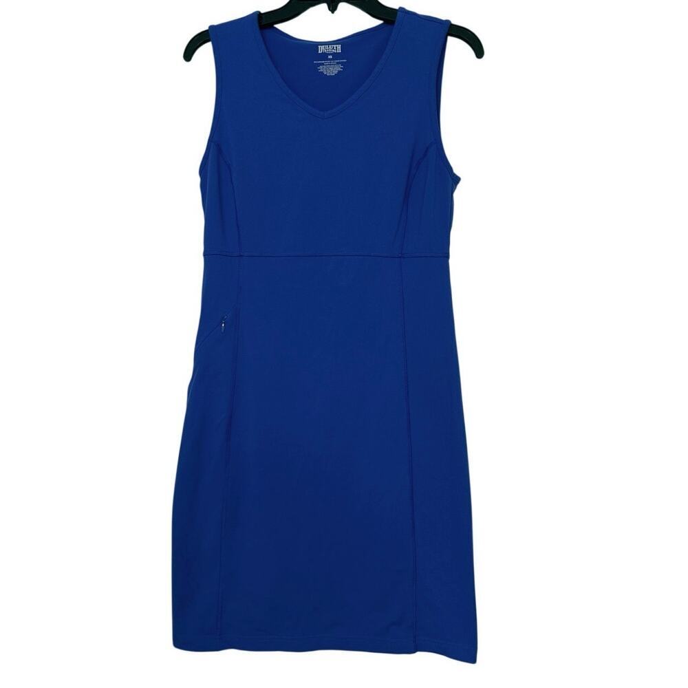 Duluth Trading Co NoGA UPF40 Stretch Empire Waist Active Dress Outdoor XS Blue